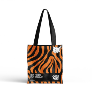 Bolsa Sansaru animal print naranja