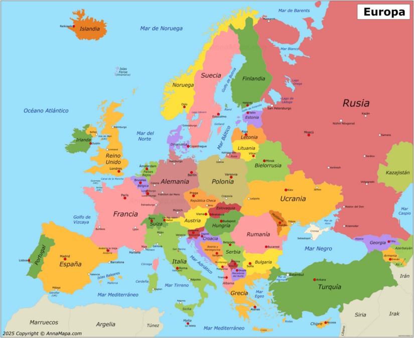 mapa de europa